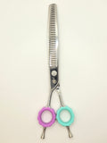 Reiki Shears - Southpaw Curved Blender - Cat The Dog Groomer Signature Collection