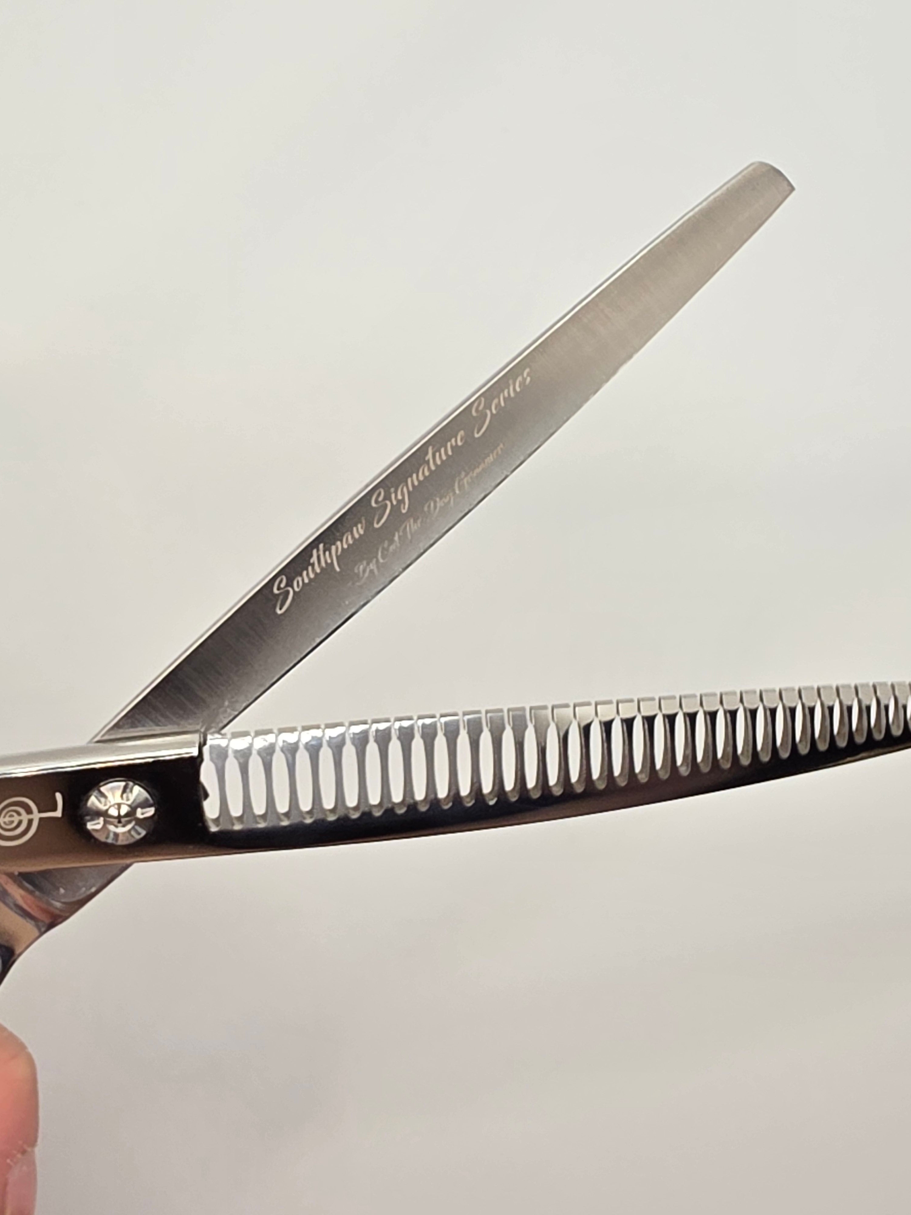 Reiki Shears - Southpaw Curved Blender - Cat The Dog Groomer Signature Collection
