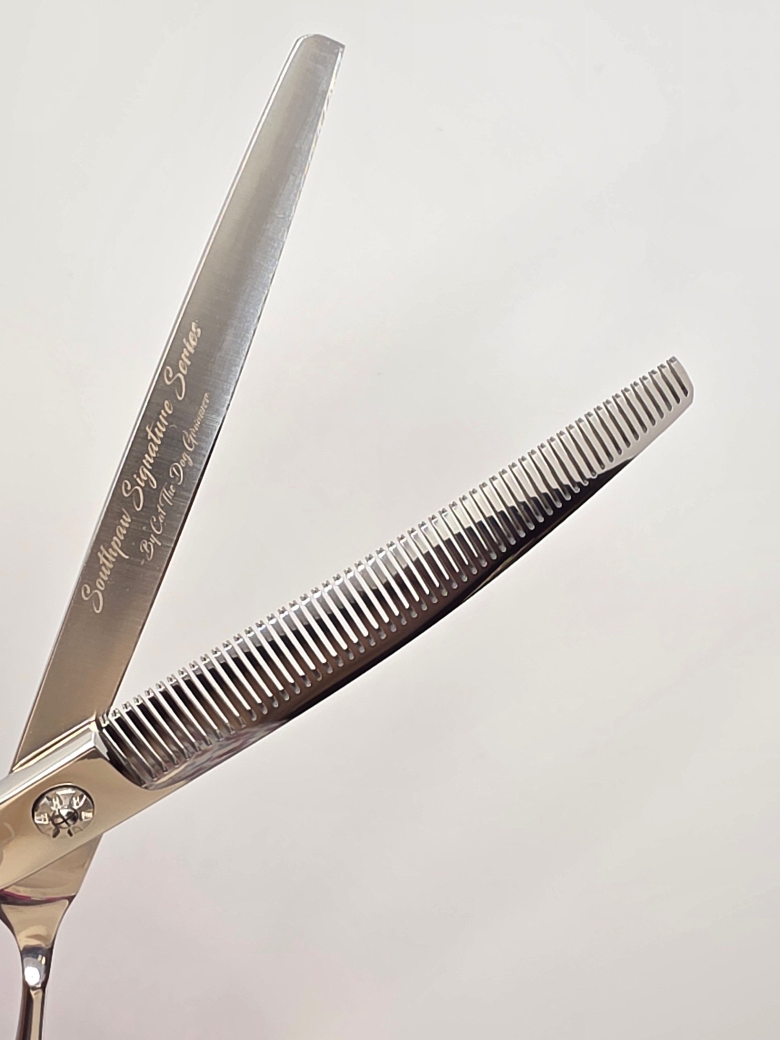 Reiki Shears - Southpaw Curved Thinner - Cat The Dog Groomer Signature Collection