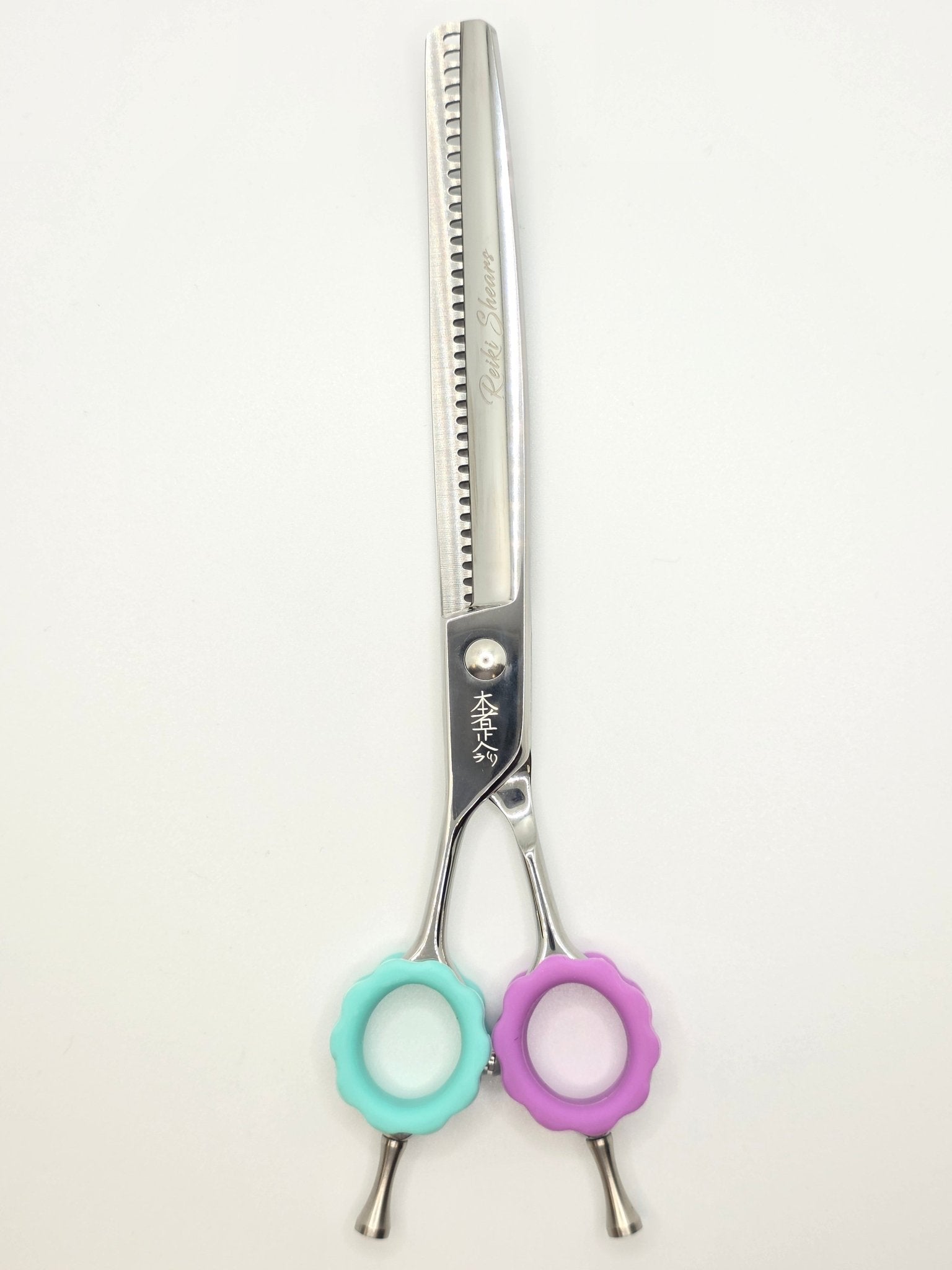 Reiki Shears - Southpaw Curved Blender - Cat The Dog Groomer Signature Collection - Reiki Shears