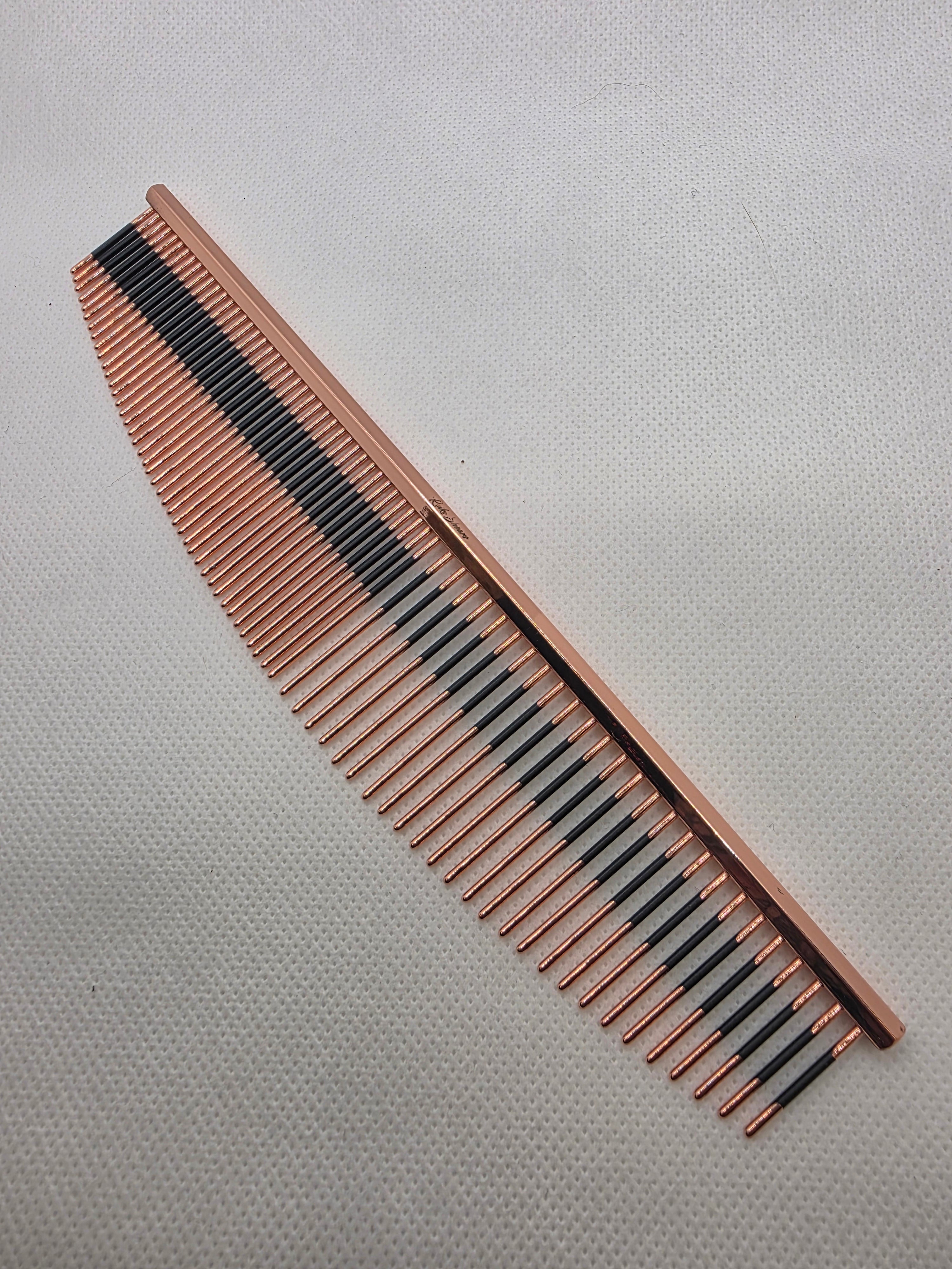 Reiki Shears - Copper Black Line Half Moon Comb