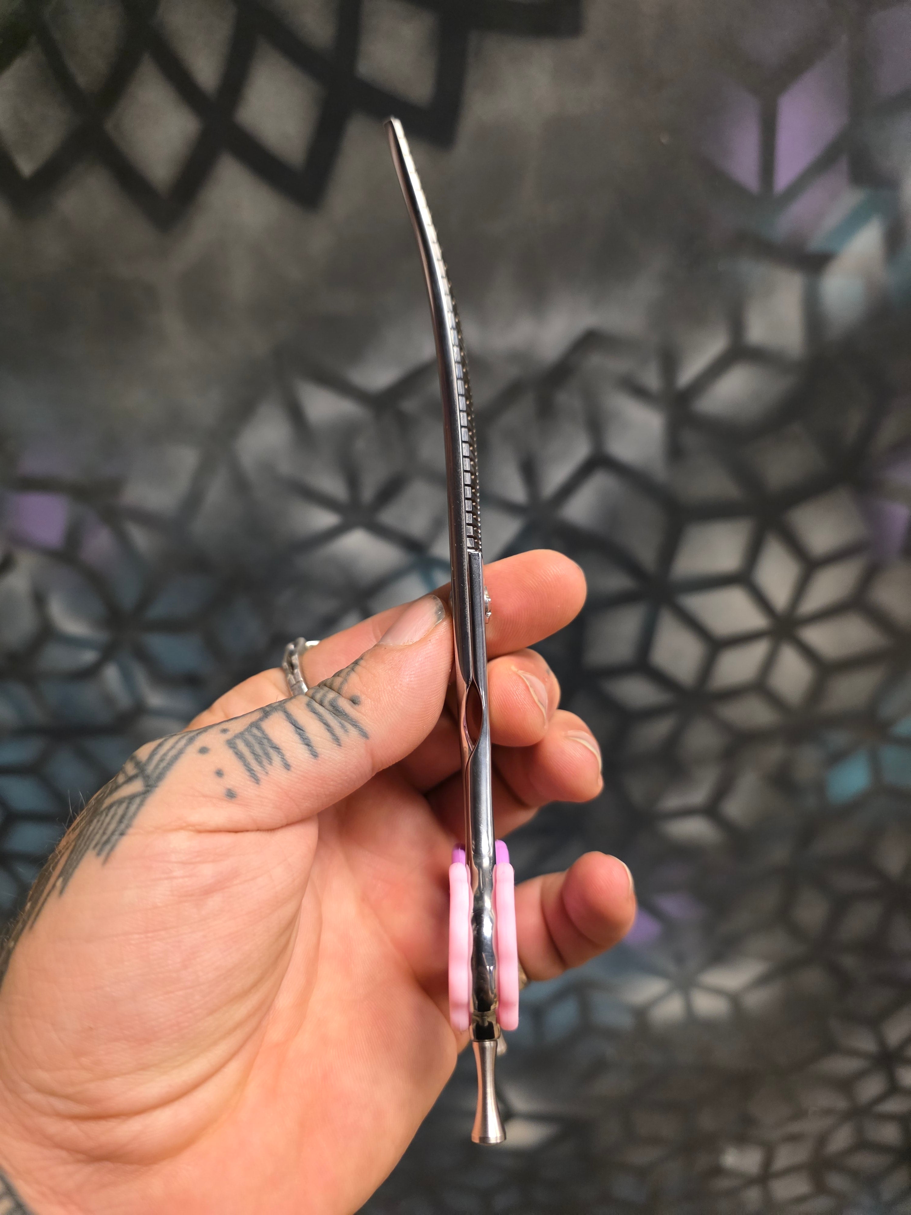 Reiki Shears Lefty Curved Blending Chunker