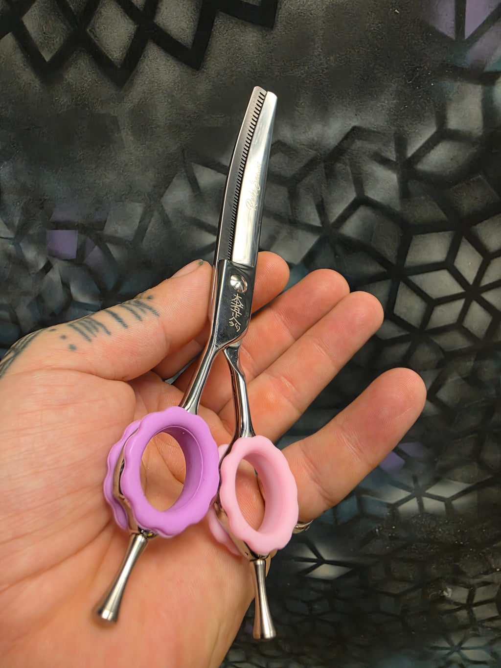 Reiki Shears Lefty Curved Blending Chunker