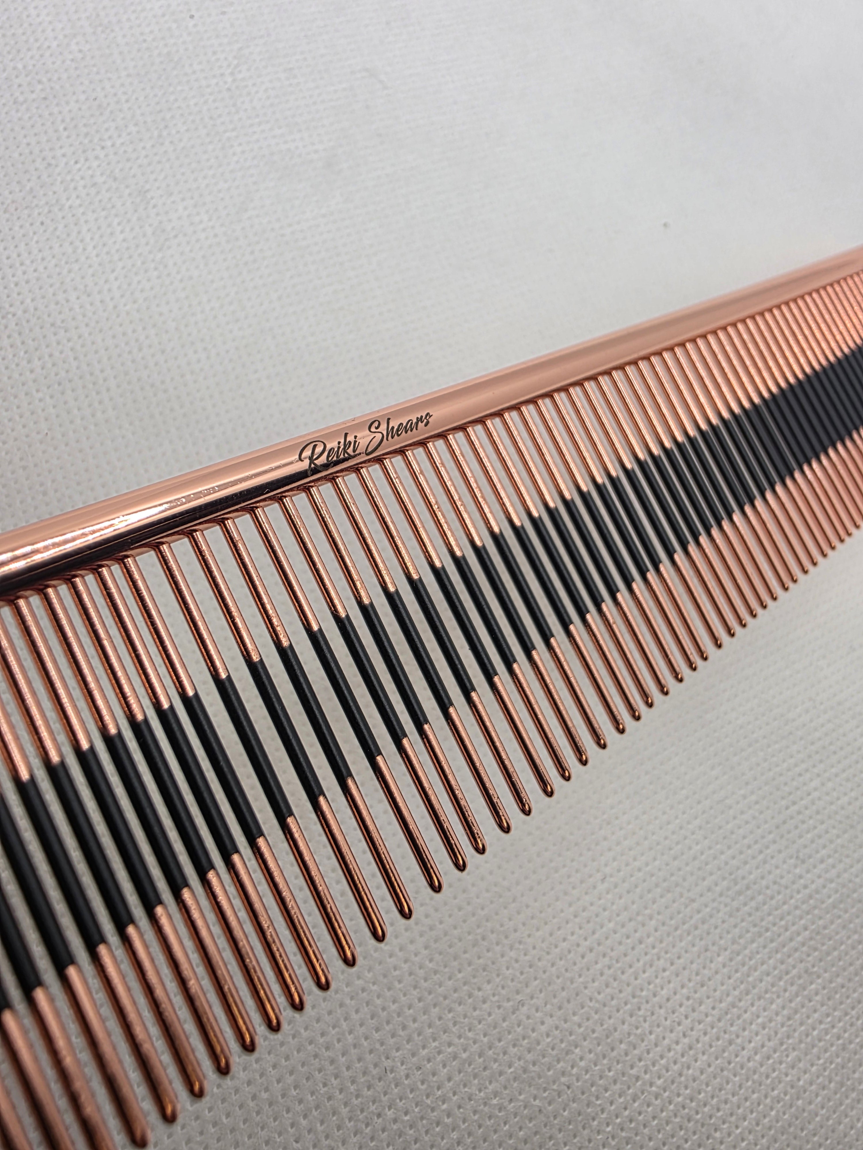 Reiki Shears - Large Copper Black Line Comb