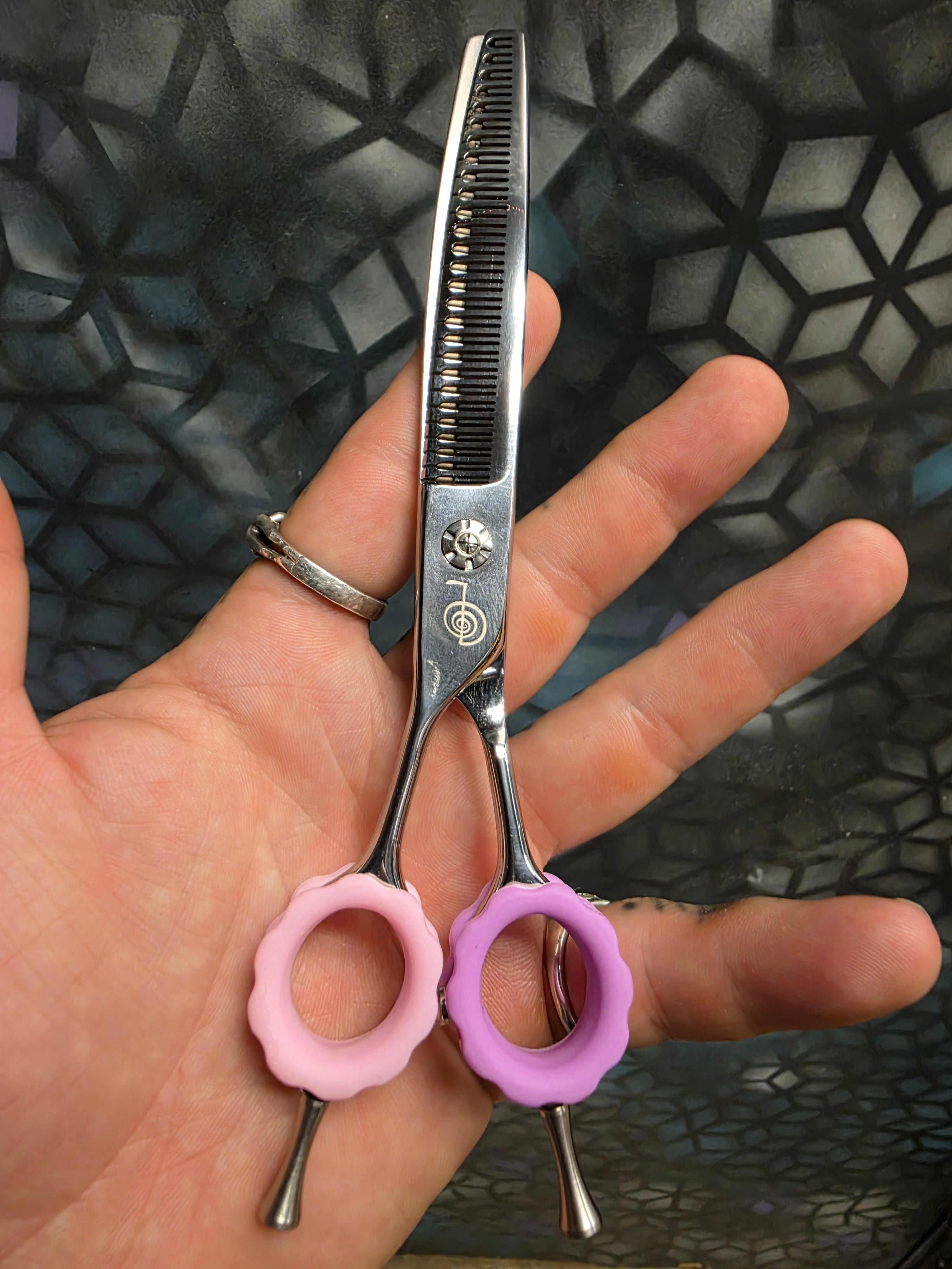 Reiki Shears Lefty Curved Blending Chunker